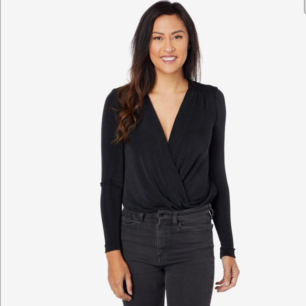 NWOT Intimately by Free People Turnt Wrap-front Bodysuit - Large - Black